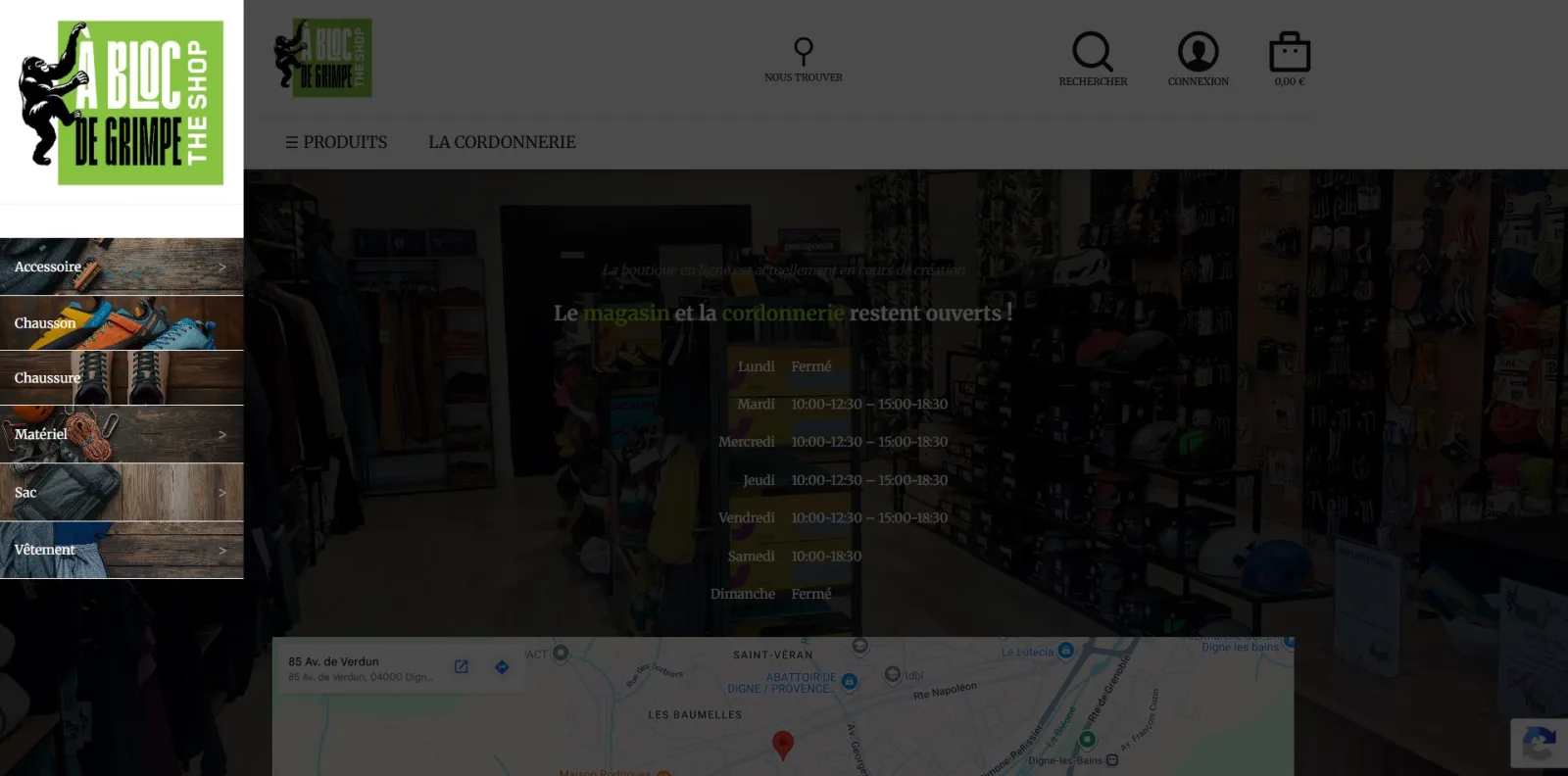 Aperçu du site A Bloc De Grimpe