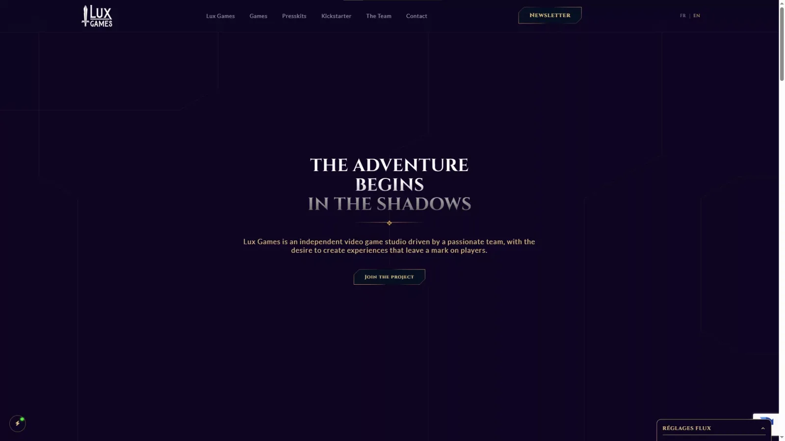 Aperçu du site Lux Games