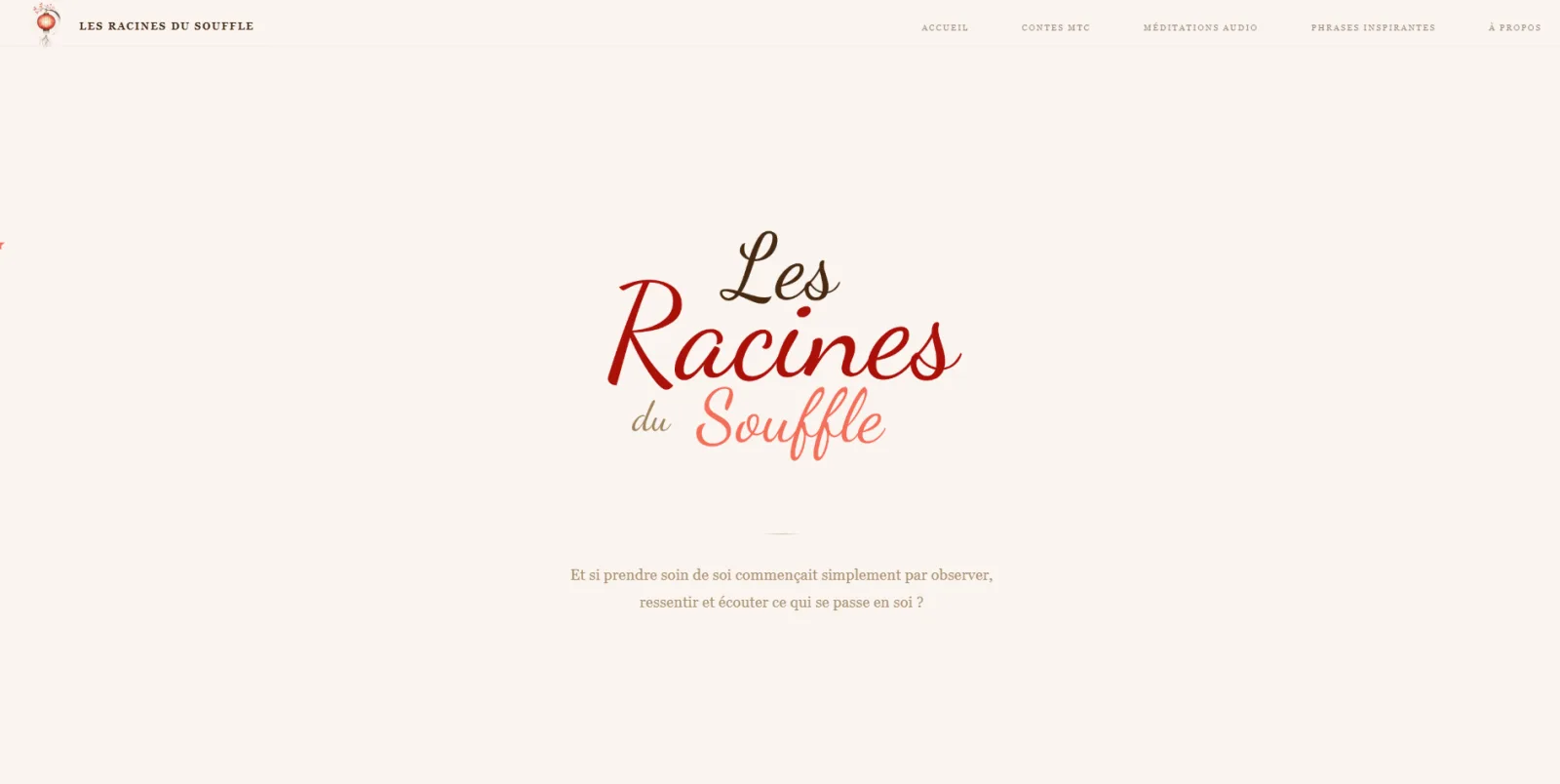 Aperçu du site Les Racines du Souffle