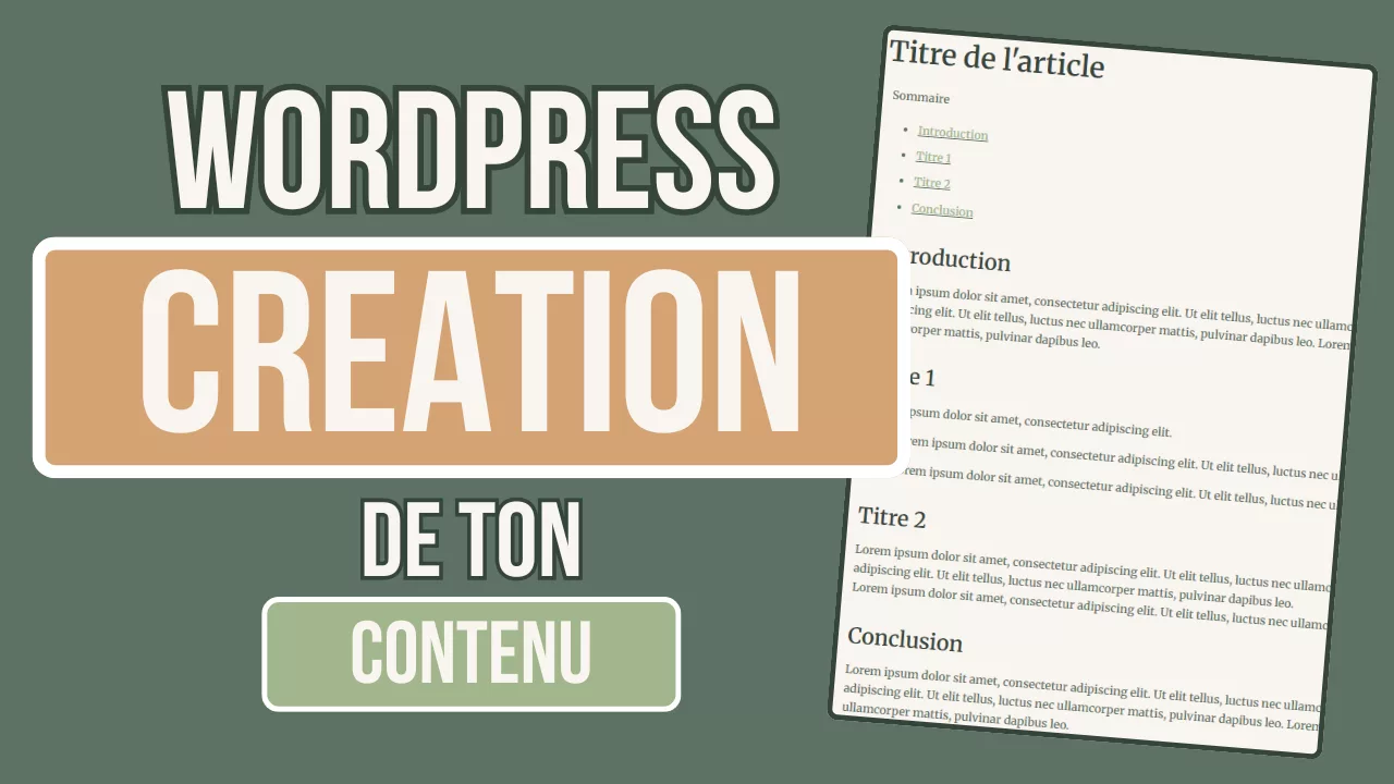 Guide WordPress : Créer un modèle d’article