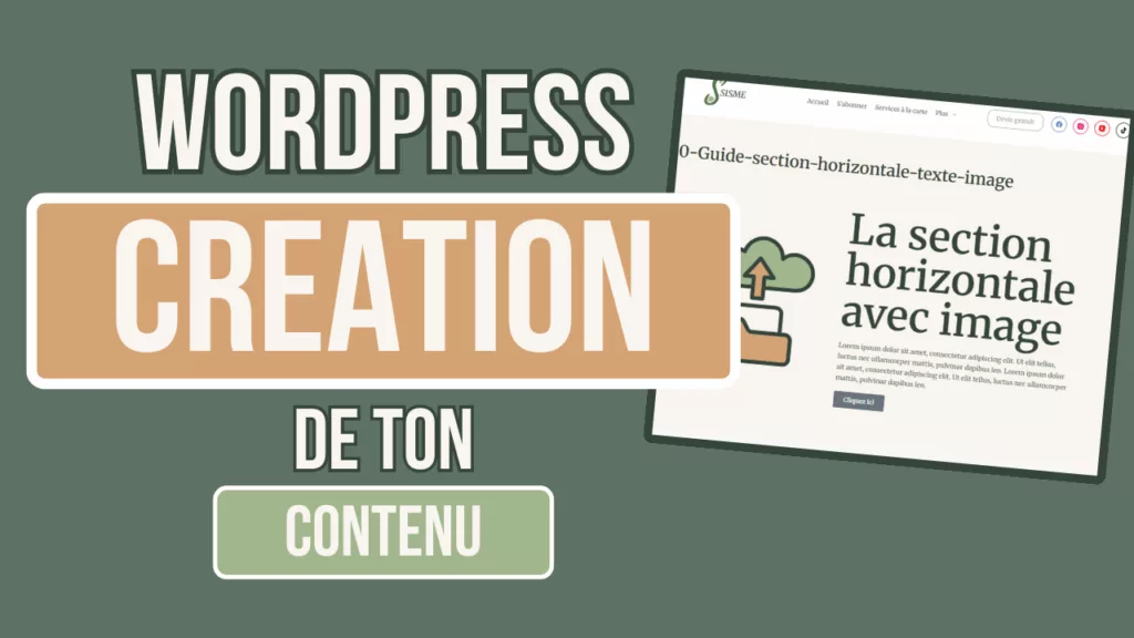 wordpress creation section simple