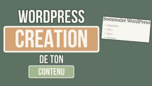 wordpress creation sommaire