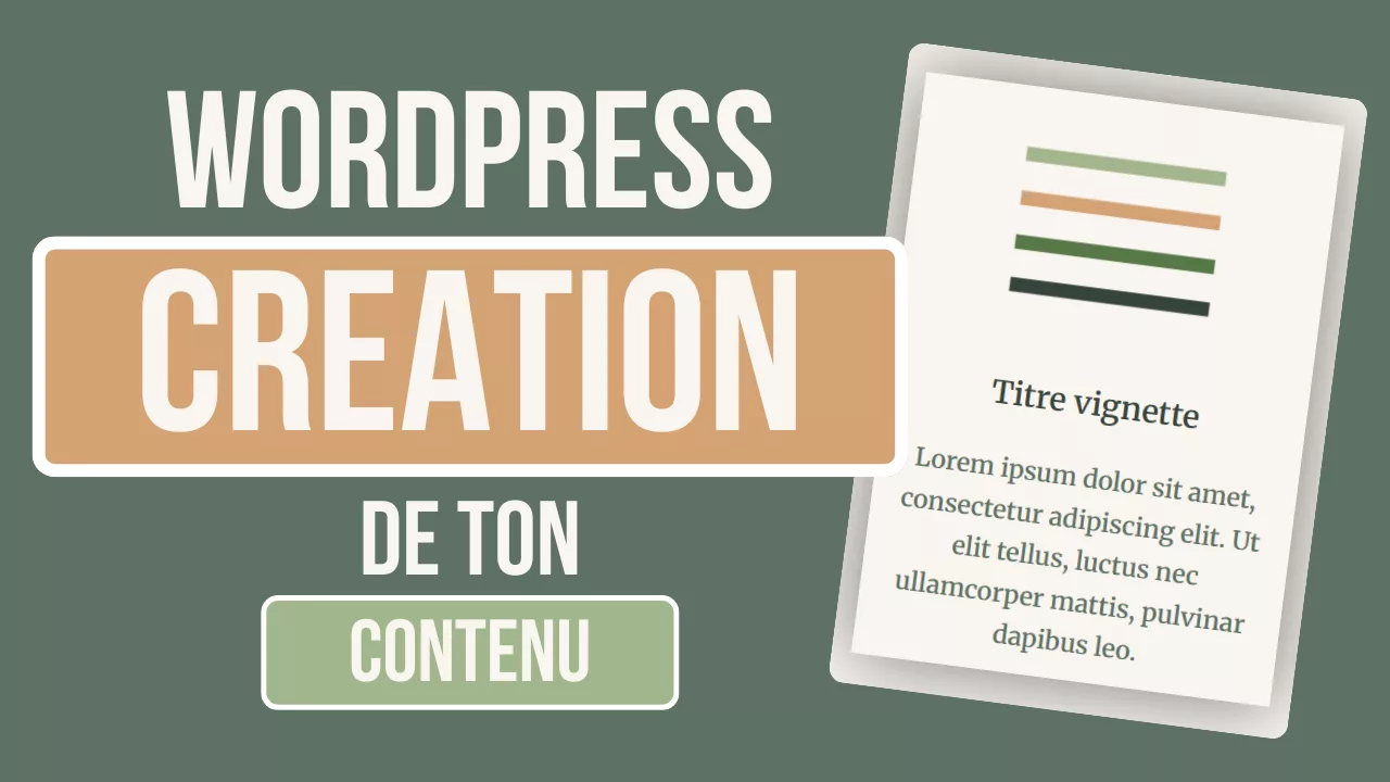 wordpress creation vignette