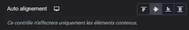 Alignement verticale centrer elementor