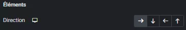 wordpress direction horizontale element