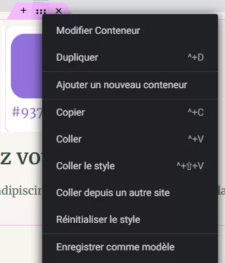 enregistrer comme un modèle wordpress