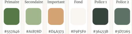 palette de couleurs sisme
