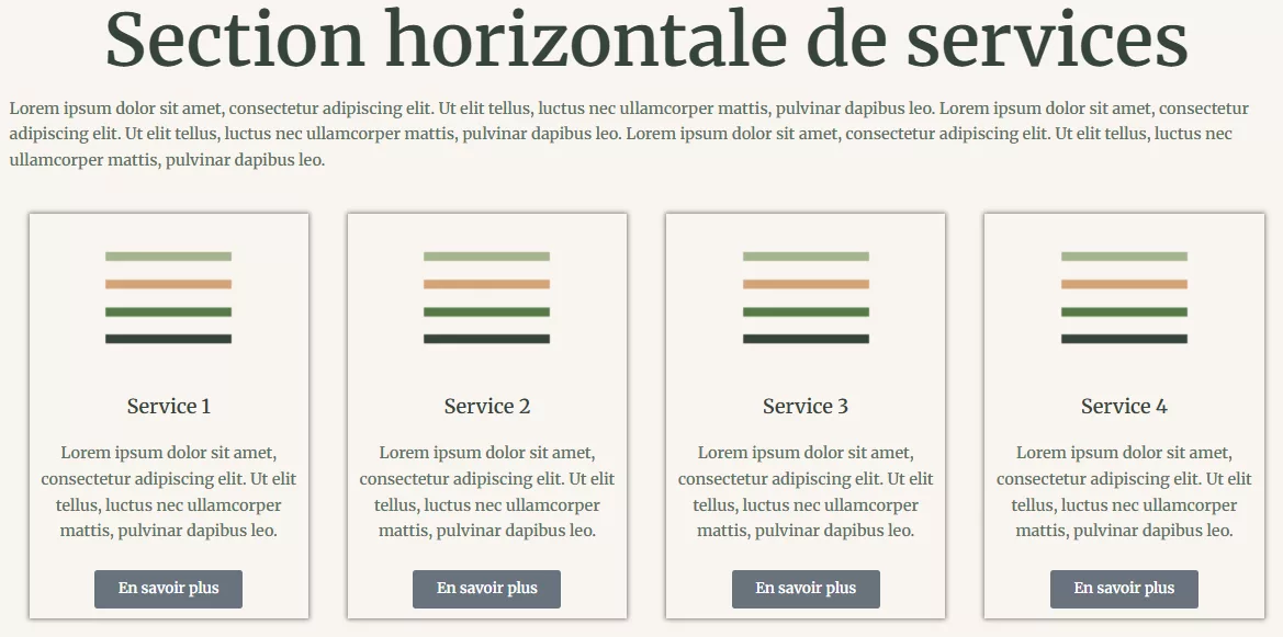section services wordpress