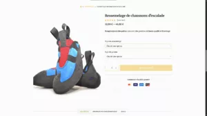La Carlonerie service de ressemelage de chausson d'escalade avec choix des gommes, prix etc