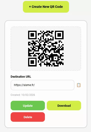 Prix mensuel des QR Code