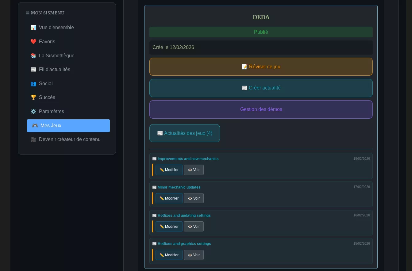 Création fiche de jeu référencement jeux indé
